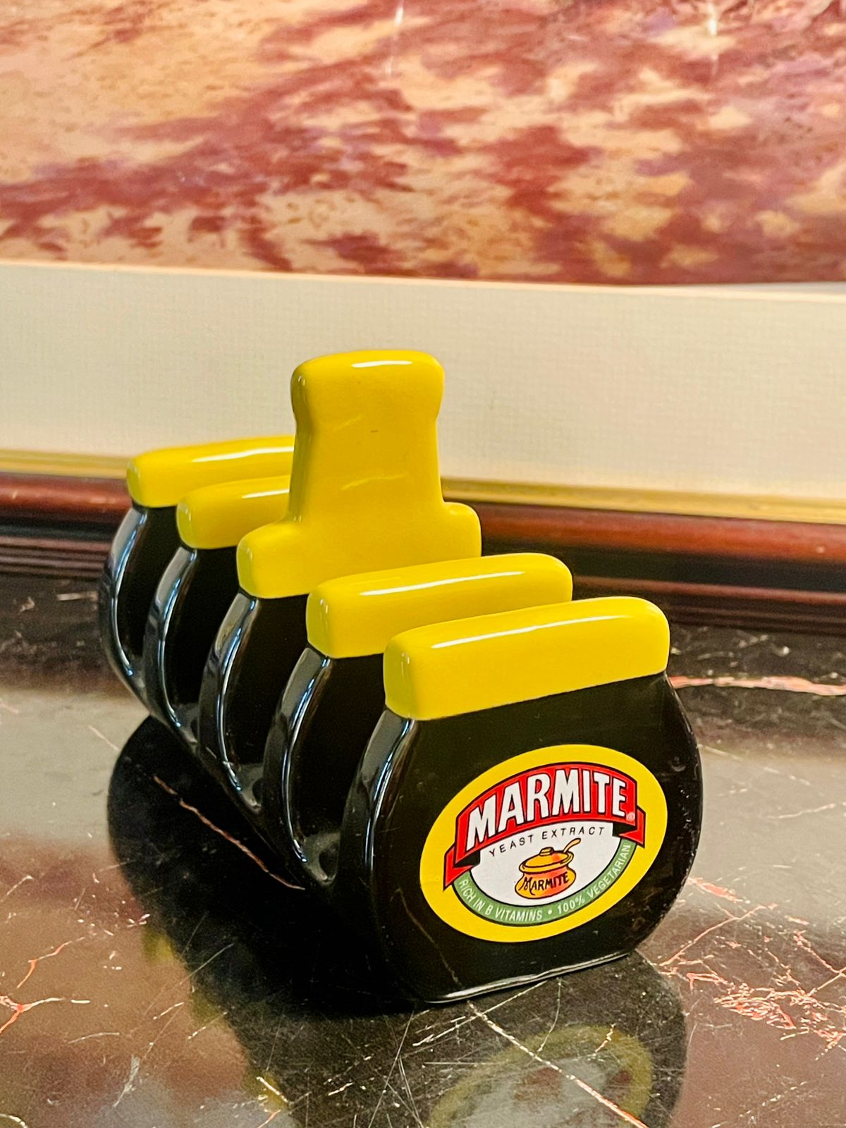 Marmite Limited Edition Ceramic Toast Rack – Iconic Yellow & Black Design