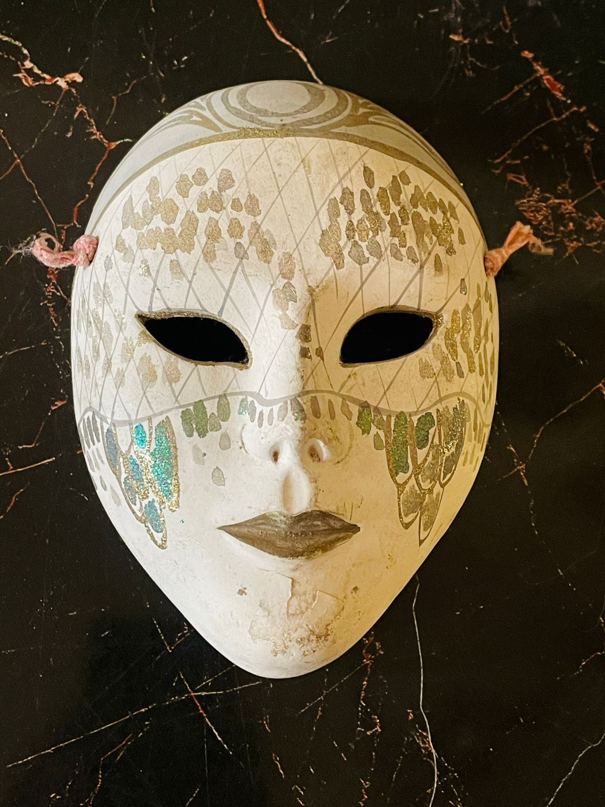 wall mask, venetian mask, carnival mask, masquerade decor, wall hanging face, vintage wall art, home decor Pakistan, red gold decor, Italian style mask, masquerade collectible, boho wall decor, statement art piece, face mask decor