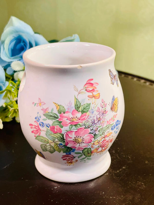 Butterfly Floral Ceramic Wax Melt & Oil Burner 10cm