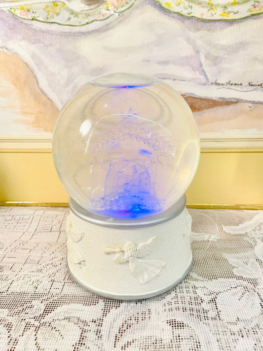Vintage Angel LED with musical Snow Globe Ornament
