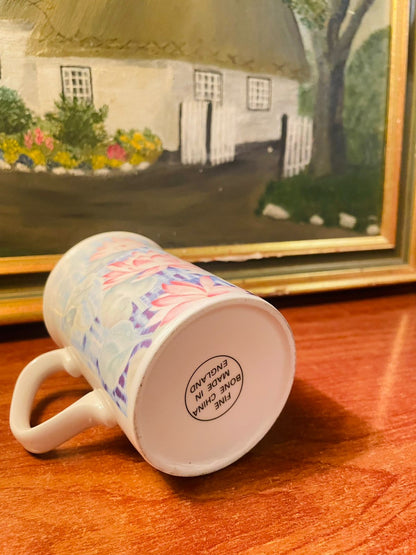 Floral Tea Mug, Coffee Mug, Fine Bone China, England