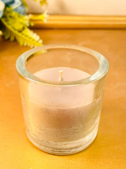 Frosted Glass Rustic Scented Candle Minimal Decor