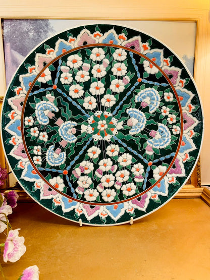Handmade Turkish Kütahya Ceramic Wall Plate 12 in