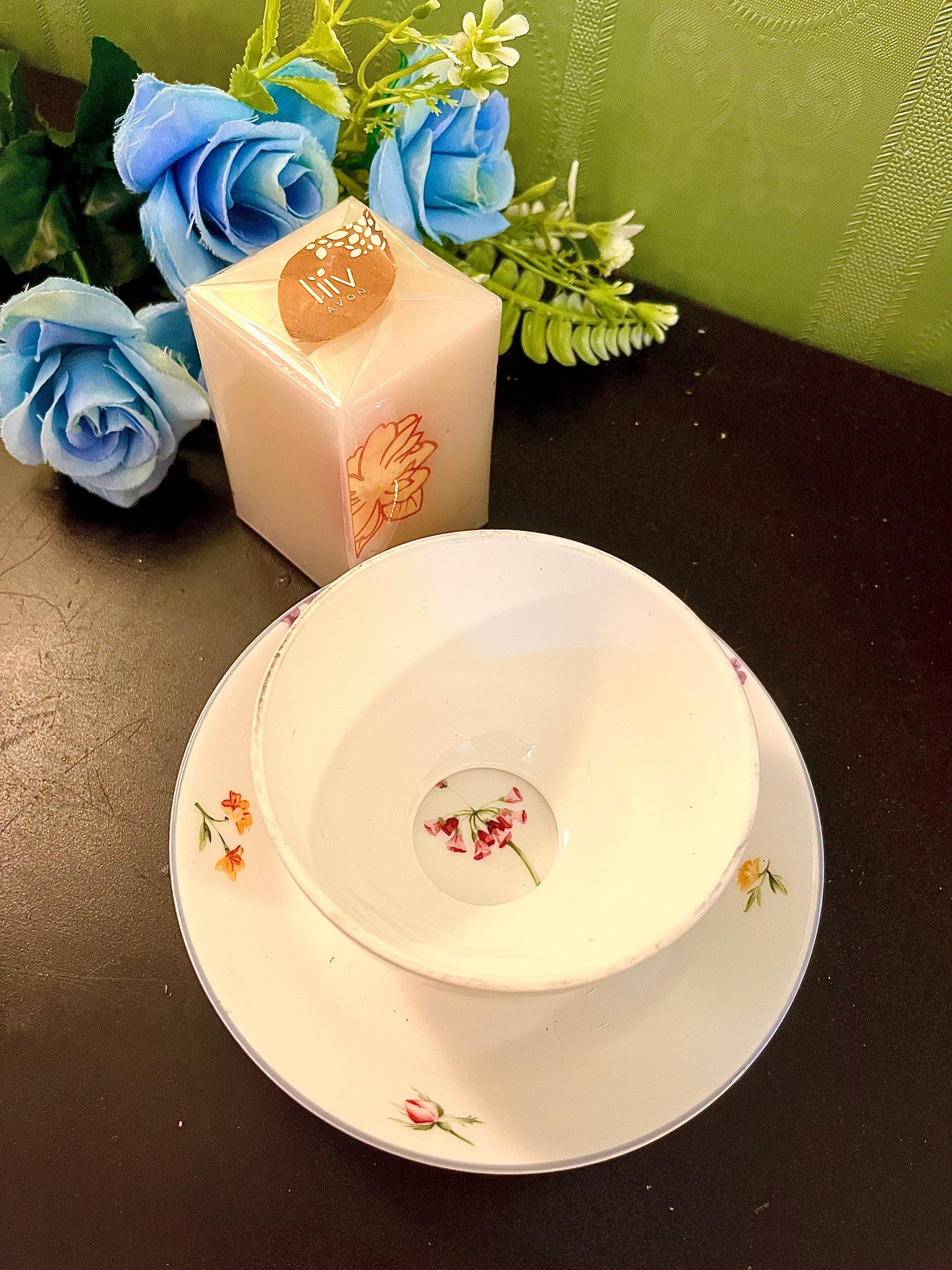 Floral Ceramic Cup and Saucer Set
