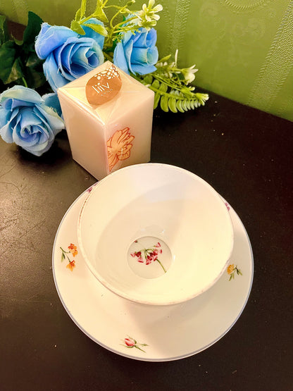 Floral Ceramic Cup and Saucer Set