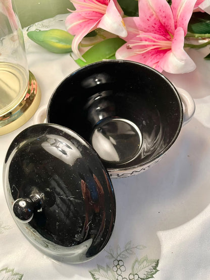 Home Sweet Home Black & White Soup Tureen 15 cm