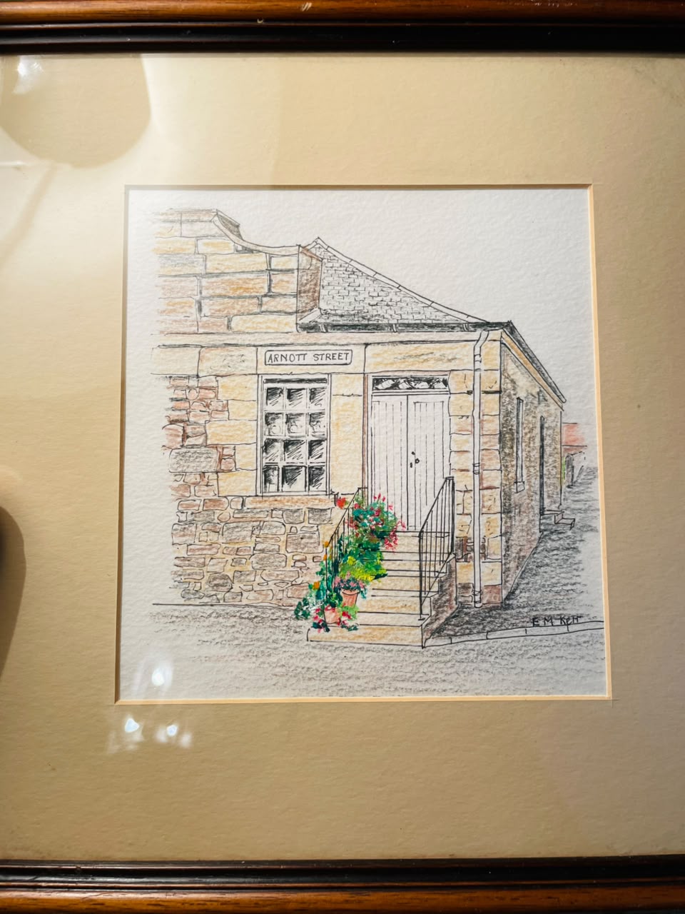 Arnott Street Framed Artwork Brown Frame Approx. 28 cm