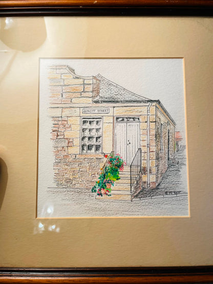 Arnott Street Framed Artwork Brown Frame Approx. 28 cm
