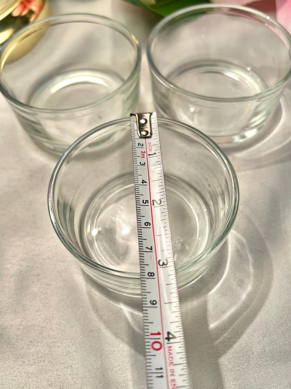 Clear Crystal Ramekin Bowls – 3 Piece Set, 3 Inch