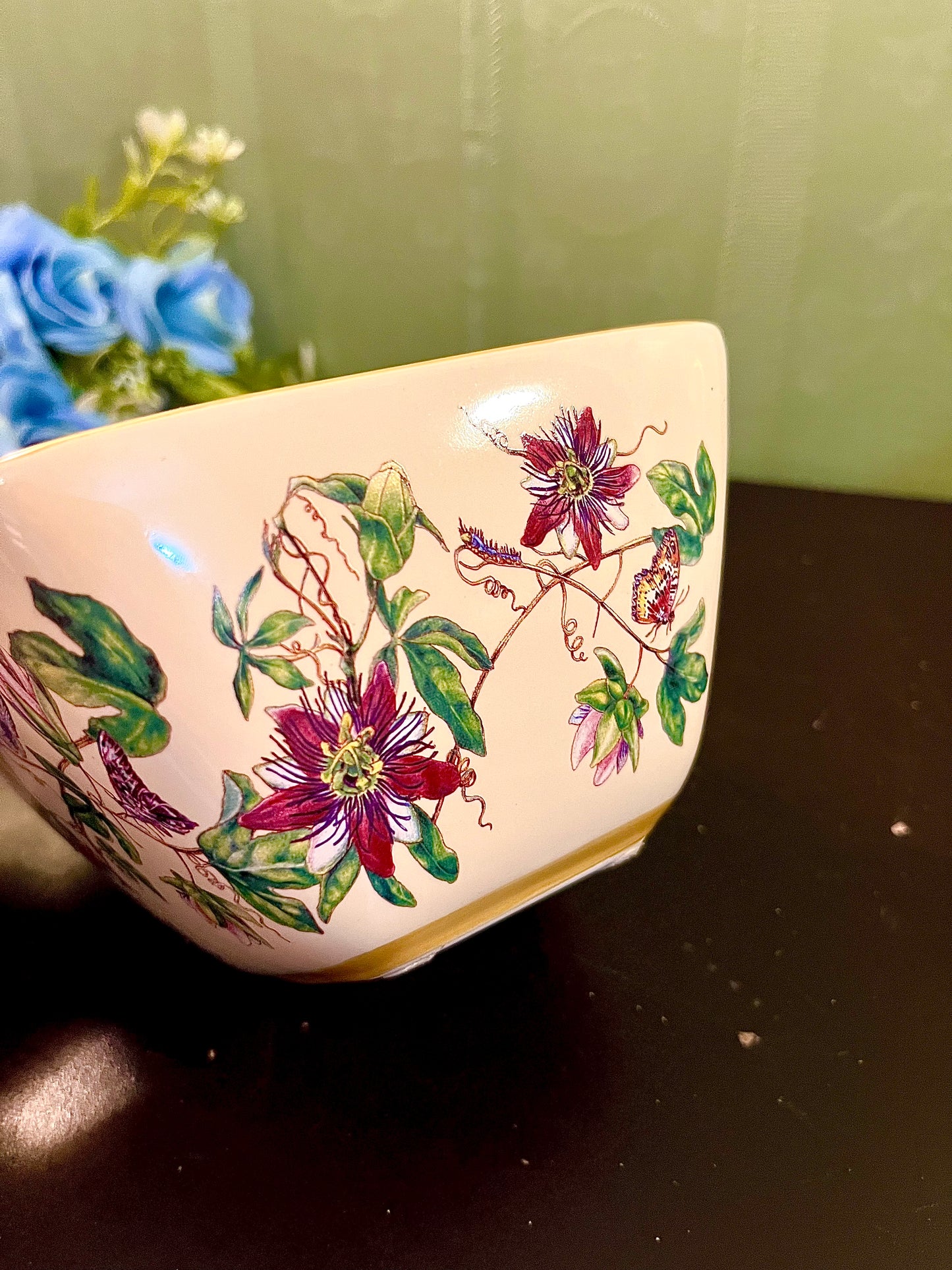 Square Floral Ceramic Bowl