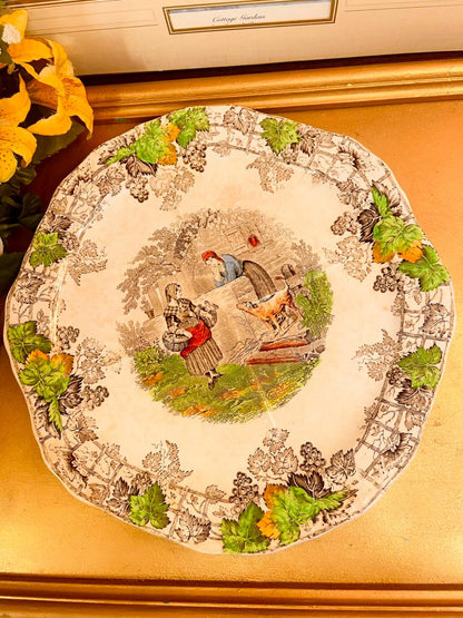 Vintage Copeland Spode Italian Plate 10in England Blue Series No.1