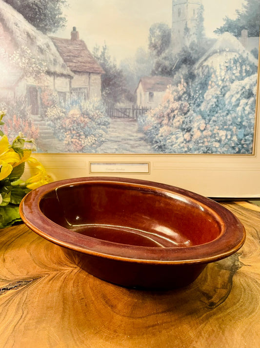 Vintage Johnson Bros Brown Oval Serving Dish England