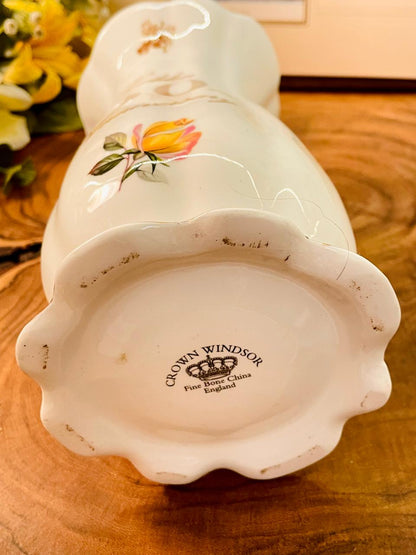Vintage Crown Windsor Golden 50th Anniversary Vase England