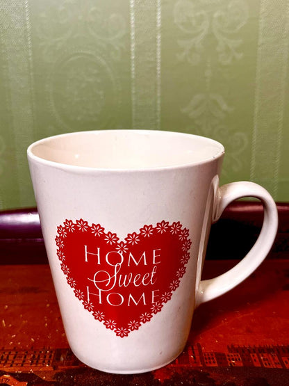 Home Sweet Home Red Heart Ceramic Mug – 4.5"