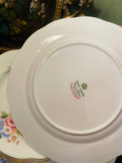 Royal Albert Bone China Dessert Plates & Platter Set England