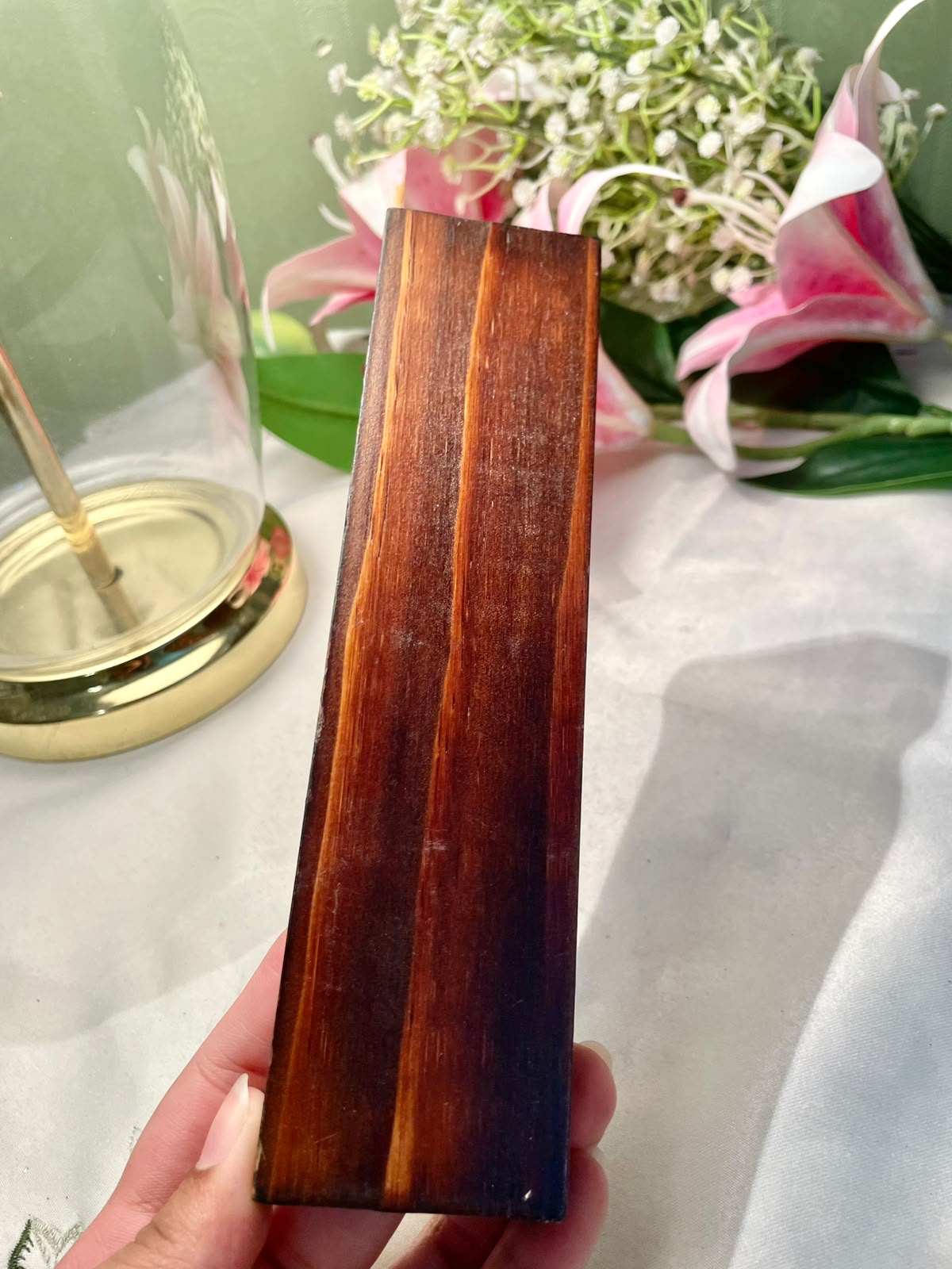 Wooden 5-Hole Display candle Holder 8"