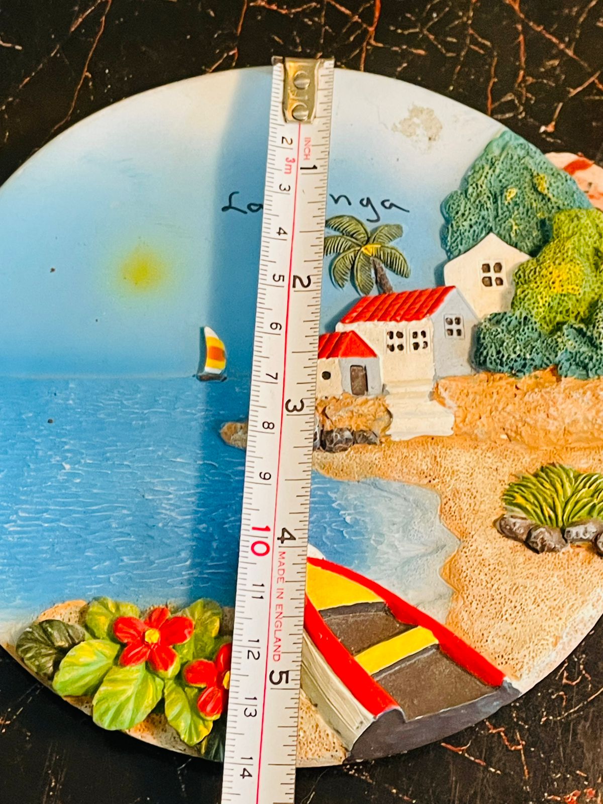 La Manga Spain Souvenir Wall Plate – 3D Coastal Beach Wall Decor