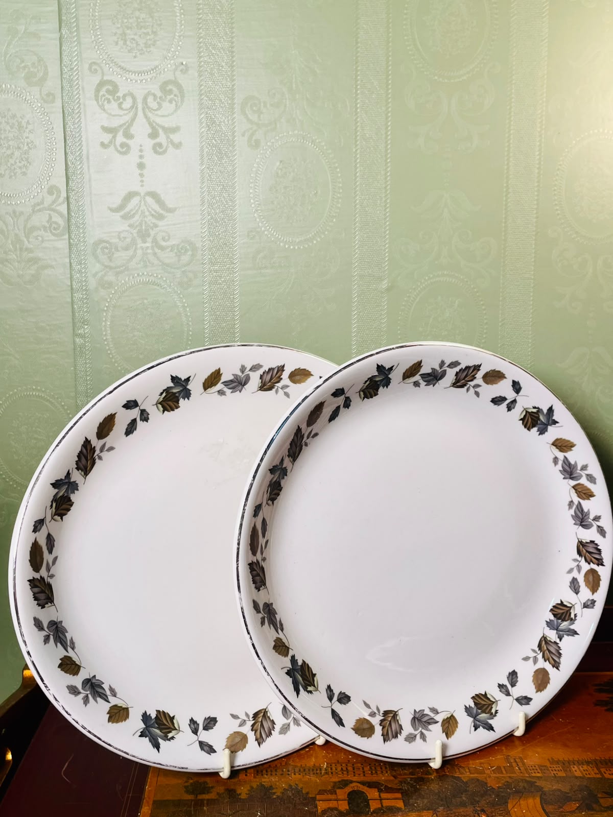 Myott Springwood Ironstone Autumn Leaf Serving Platers 10.5" – 2pc