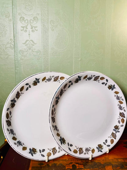 Myott Springwood Ironstone Autumn Leaf Serving Platers 10.5" – 2pc