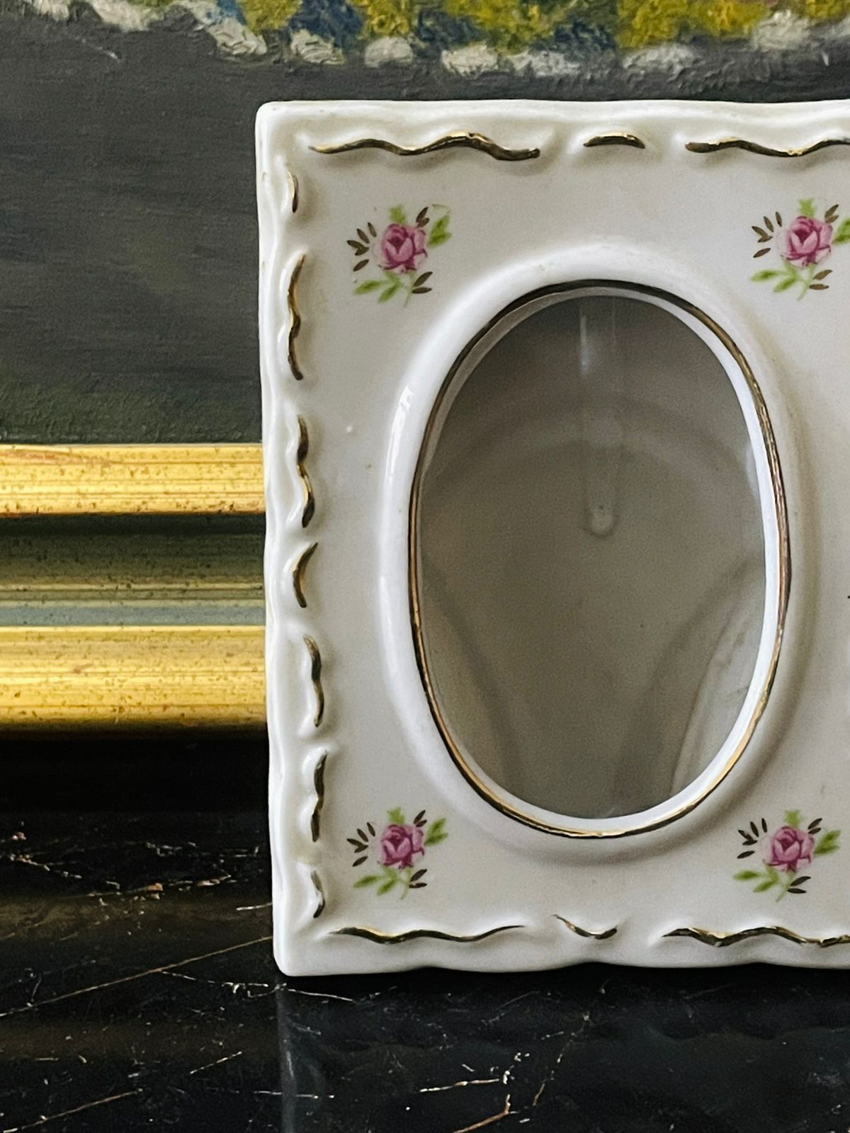 Mini Porcelain Bud Vase with Floral Design – 4.5” Vintage Style | Made in England