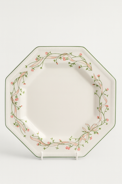 Johnson Brothers Eternal Beau Octagonal Dinner plate – Vintage English Stoneware