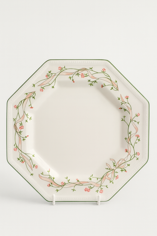Johnson Brothers Eternal Beau Octagonal Dinner plate – Vintage English Stoneware