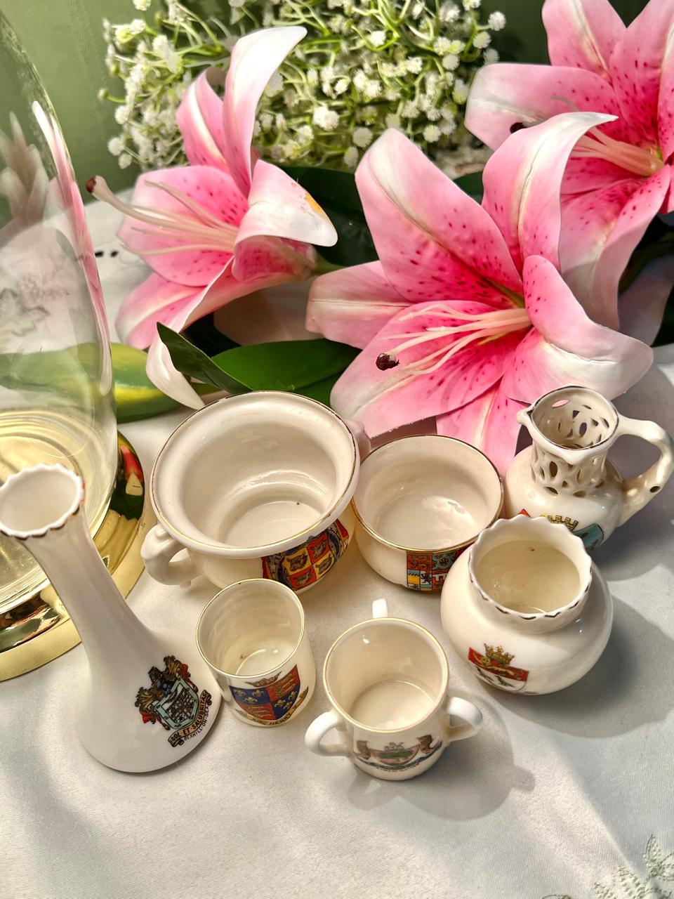 Heraldic Miniature China Decorative Set 7 Piece