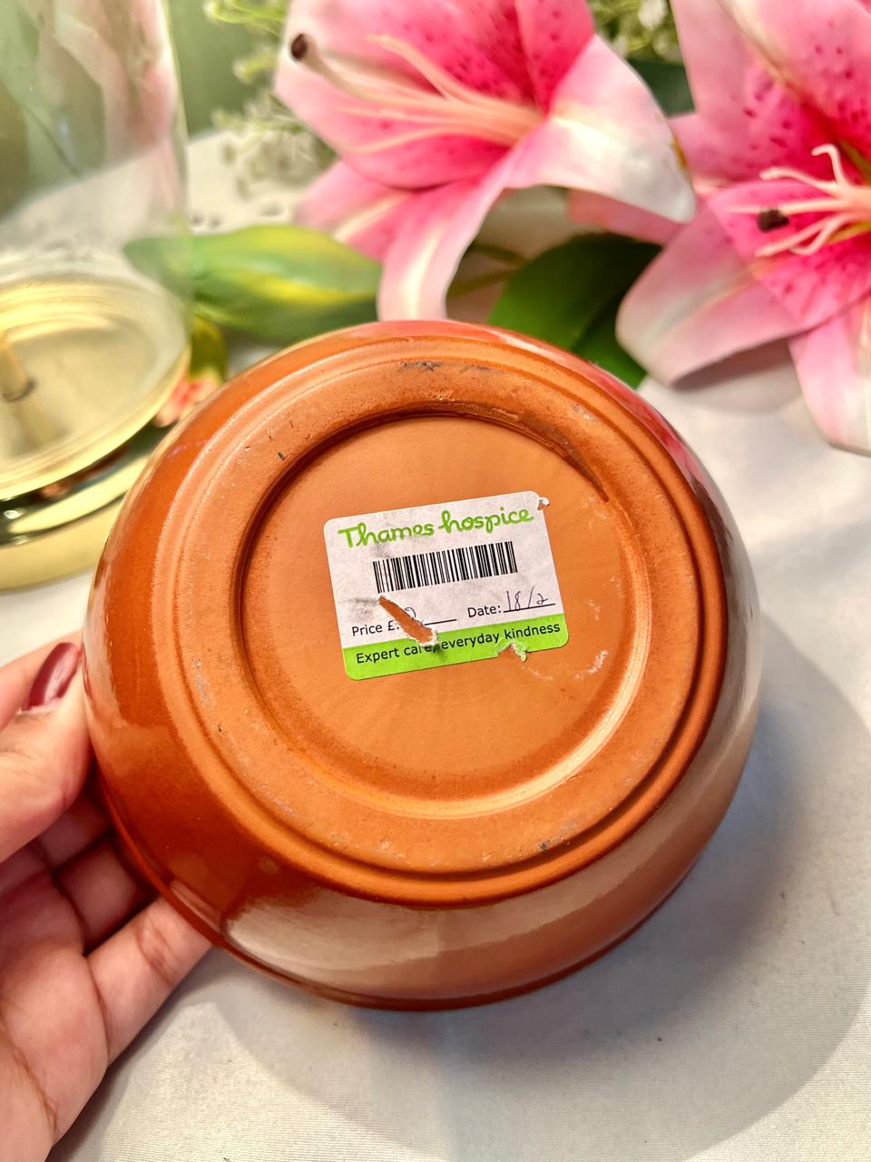 Terracotta Oven-Safe Ceramic Bowl – 5.5 Inch