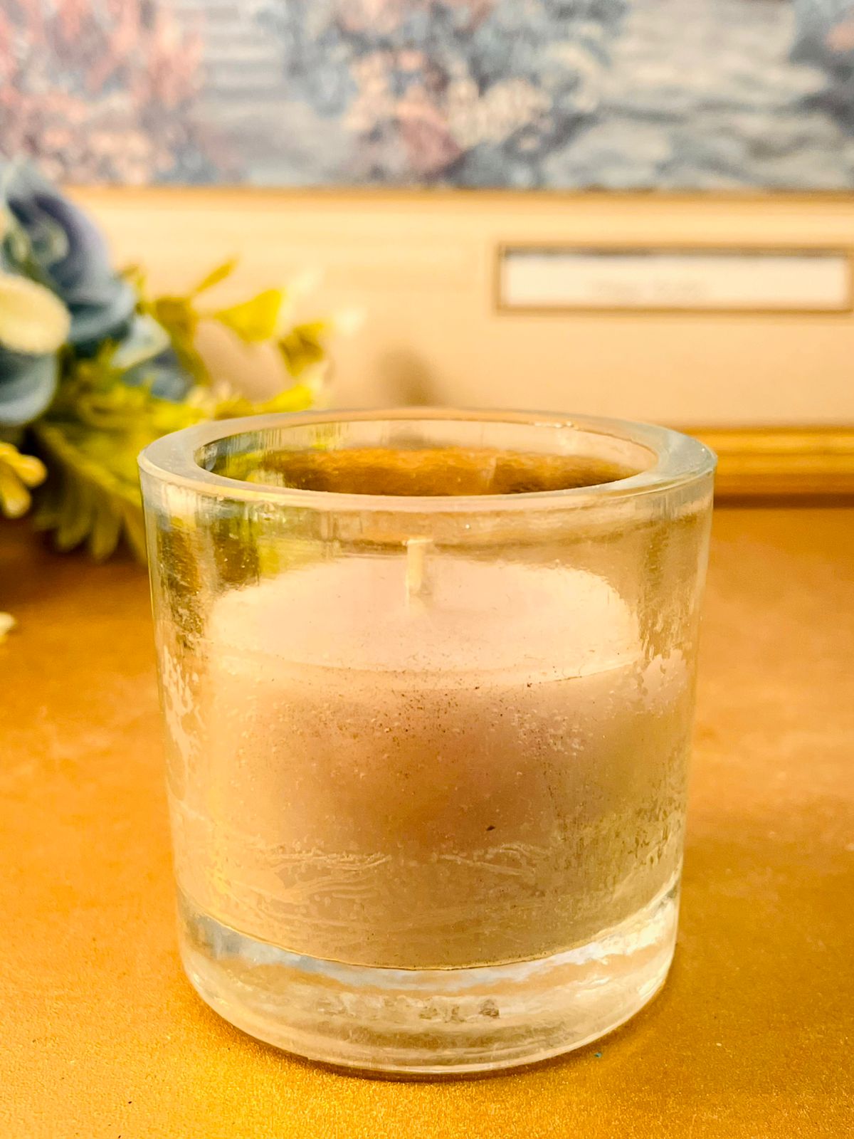 Frosted Glass Rustic Scented Candle Minimal Decor