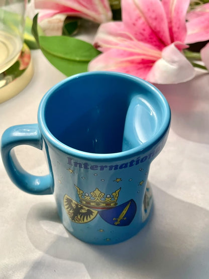 MoHaba Blue Heraldic Crest Ceramic Mug 10cm - 1 Piece