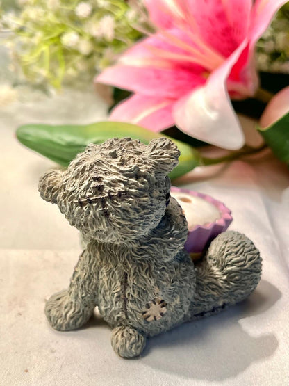 Vintage Teddy Bear Happy Birthday Cupcake Figurine 8 cm