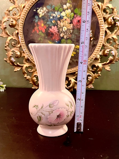 Vintage Aldridge Pottery Stoke-on-Trent Floral Ceramic Vase Made in England 6 Inch
