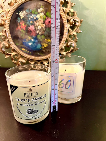 Set of 2 Price’s Chef’s Glass Jar Scented Candles