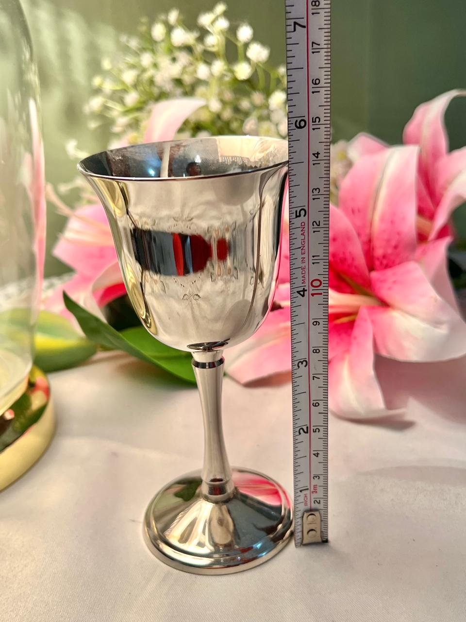 Vintage Silver Metal Goblet Approx. 14cm