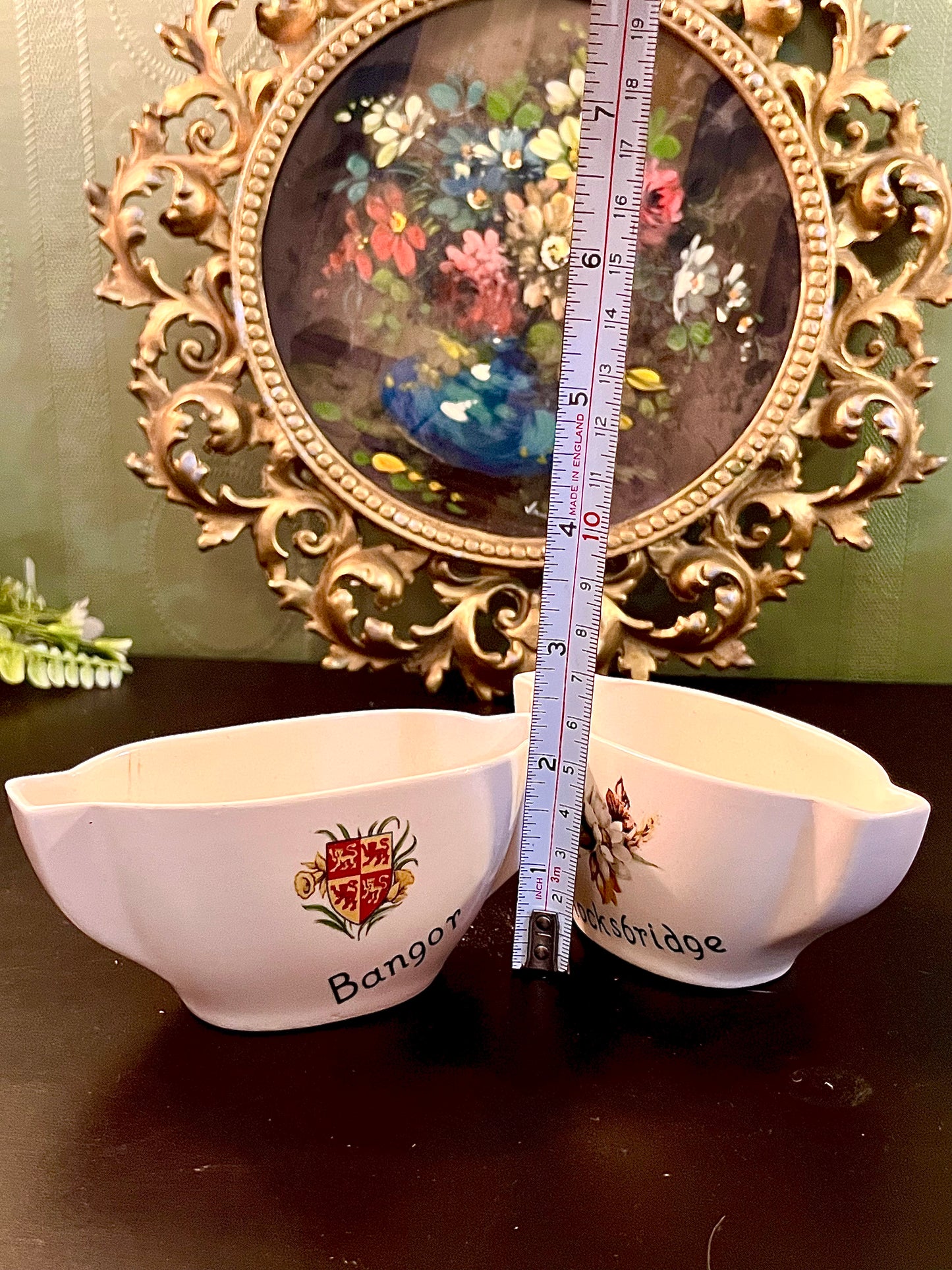 Vintage English Ceramic Souvenir Bowls Set of 2 – Bangor & Stocksbridge