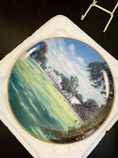 The Clubhouse at Wentworth Golf Course Porcelain Decor Plate – A.G. Hobson