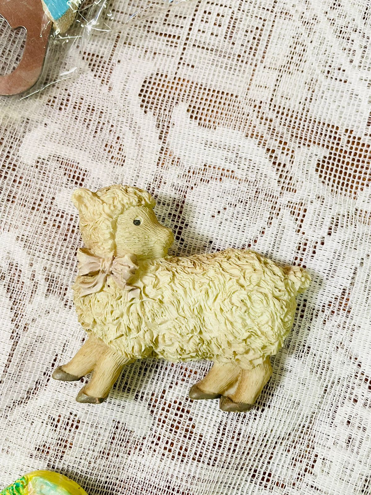Vintage Sheep & Lamb Figurine Fridge Magnets – Cottage Set of 6