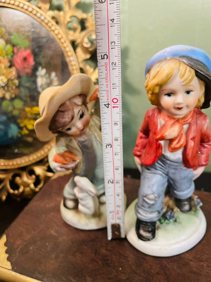 Vintage Children Figurine Set 4–5 Inch Storybook Collection