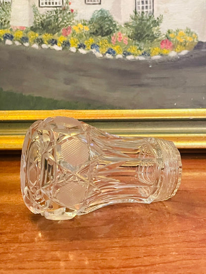 Antique Sterling & Crystal Salt and Pepper Shakers – Vintage Cut Glass Tableware