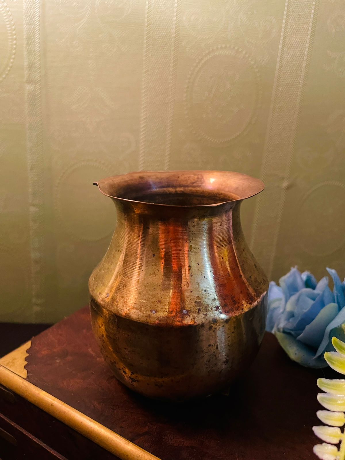 Vintage Brass Water Pot Vase