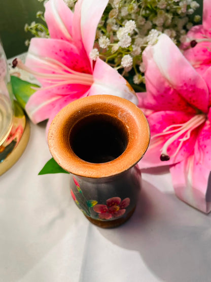 Višnar Yugoslavia Wooden Floral Vase Approx. 12 cm