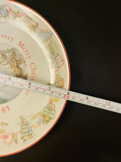 Wedgwood Peter Rabbit Christmas Plate 1985 8"