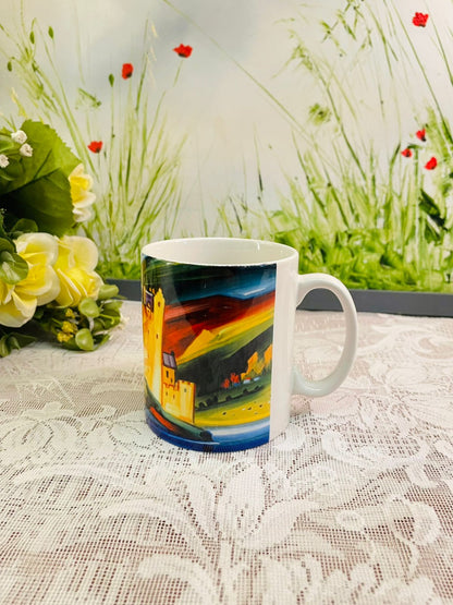 Colourful Alnwick Castle Scenic Mug – Artistic Landscape Coffee Cup