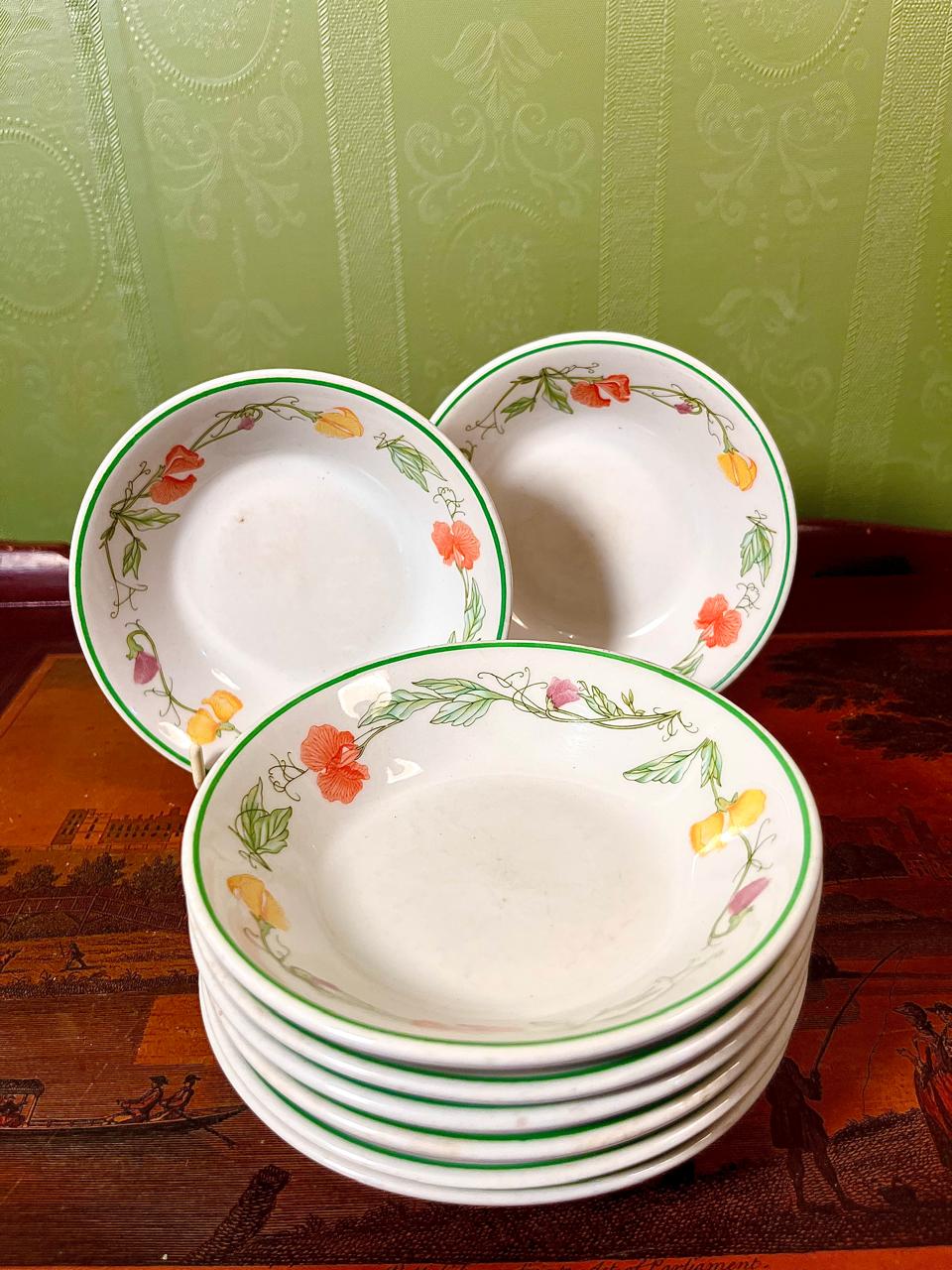 Johnson Brothers Floral Deep Bowls | Set of 8 | Made in England