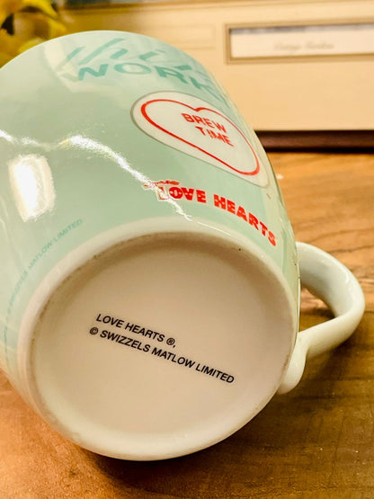 Swizzels Love Hearts Mug – Thirsty Work Brew Time Cup