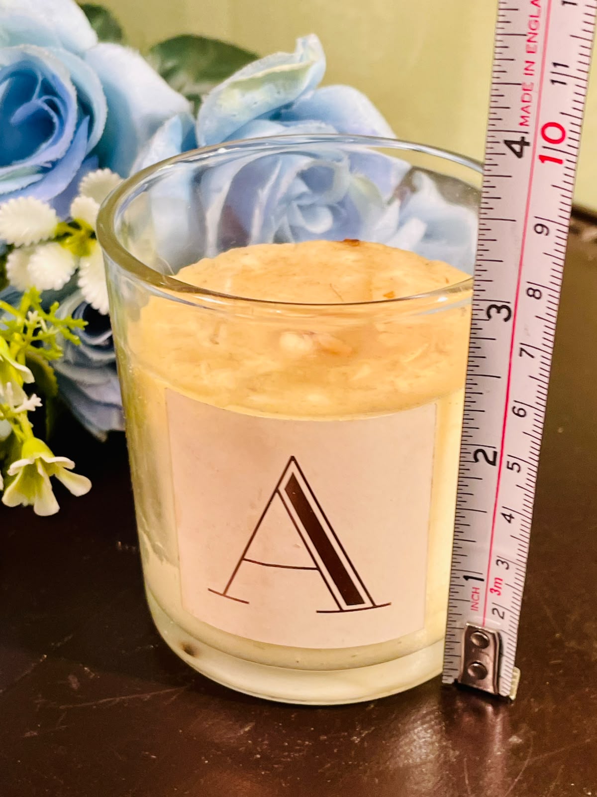 Minimalist Monogram Scented Candle in Crystal Jar – 10cm