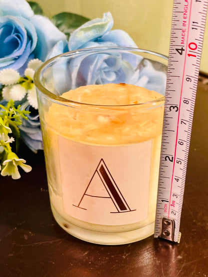Minimalist Monogram Scented Candle in Crystal Jar – 10cm