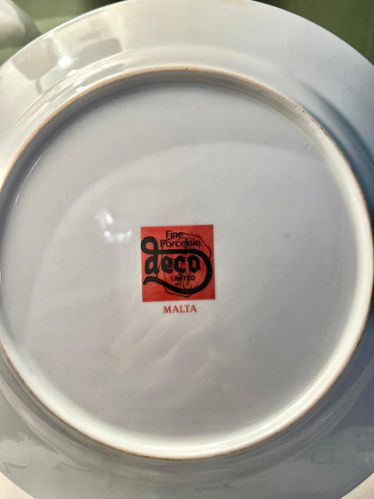 Adeco Malta Souvenir Fine Porcelain Wall Plate – 10 Inch