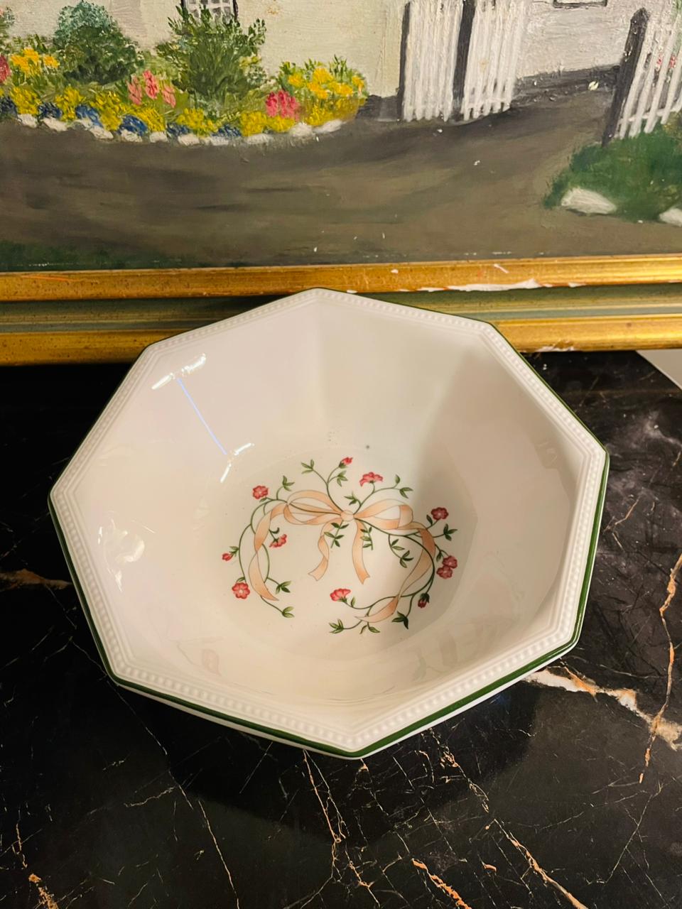 Johnson Brothers Eternal Beau Octagonal Cereal Bowl – Vintage English Stoneware