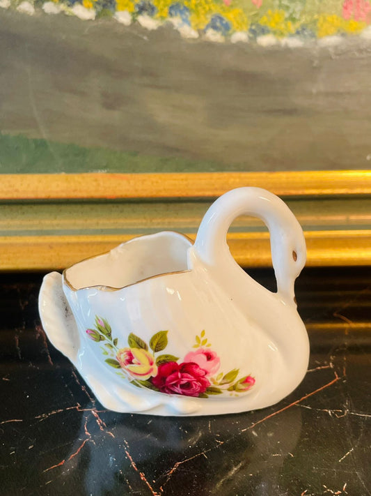 Royal Crown Fine Bone China Mini Decorative Pitcher – “Old Country Roses” Design – England